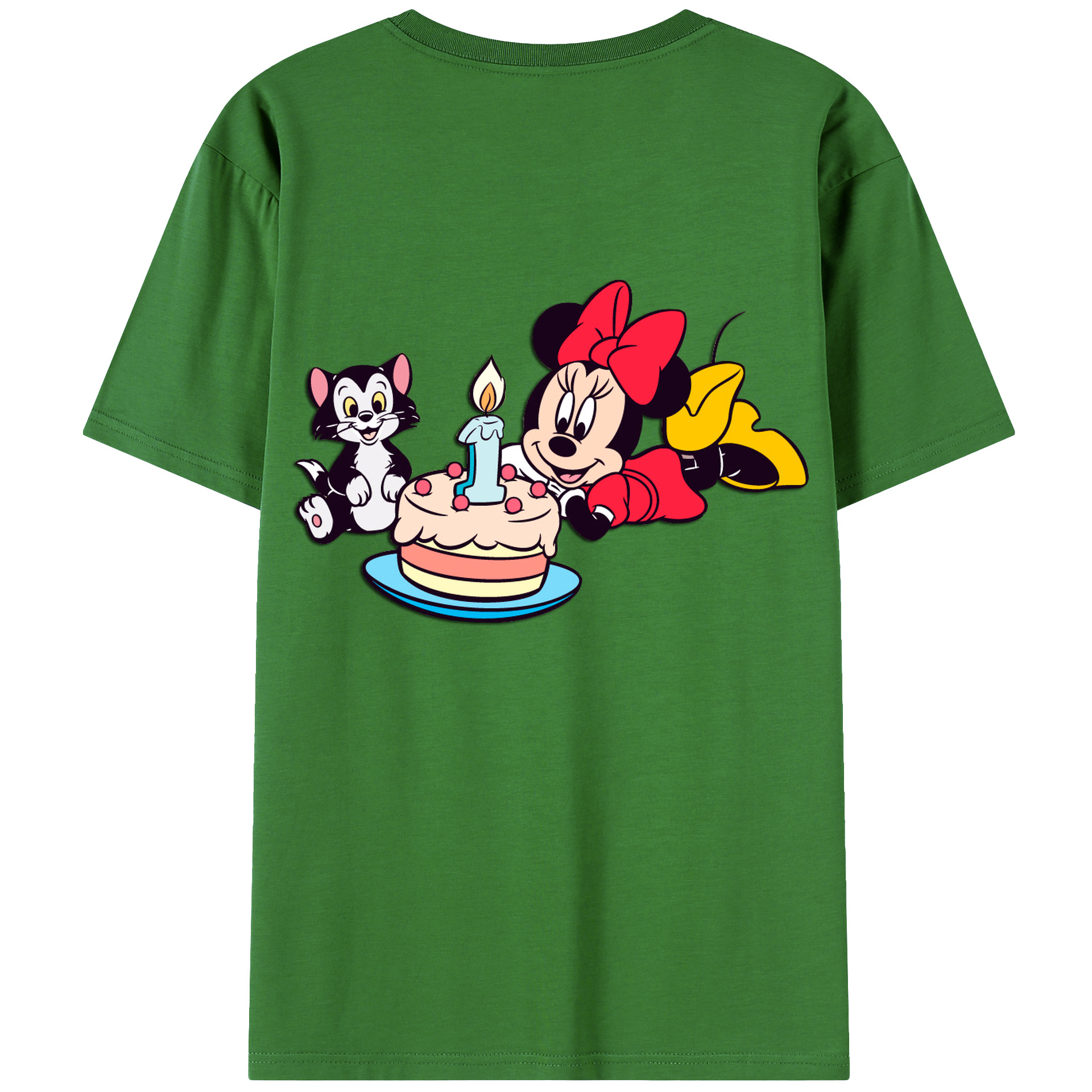 （画像用） ミッキーマウス Mickey Mouse レディース半袖Tシャツ(バックプリント)